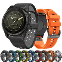 22mm 26mm Silicone Band For Garmin Fenix 8 E 7 7X Pro 5 5X Plus 6 6X Pro Epix Gen 2 Strap QuickFit Bracelet Enduro 3 Mk3i 51mm