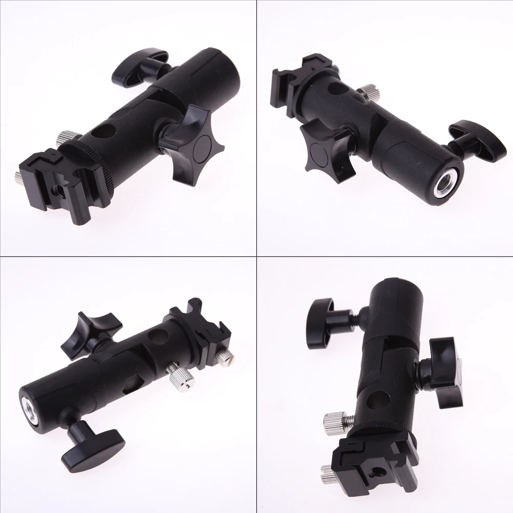 Photo Studio Parts Swivel Light Stand Flash Shoe Umbrella Holder Universal Metal Flash Bracket Adapter Accessories for Canon