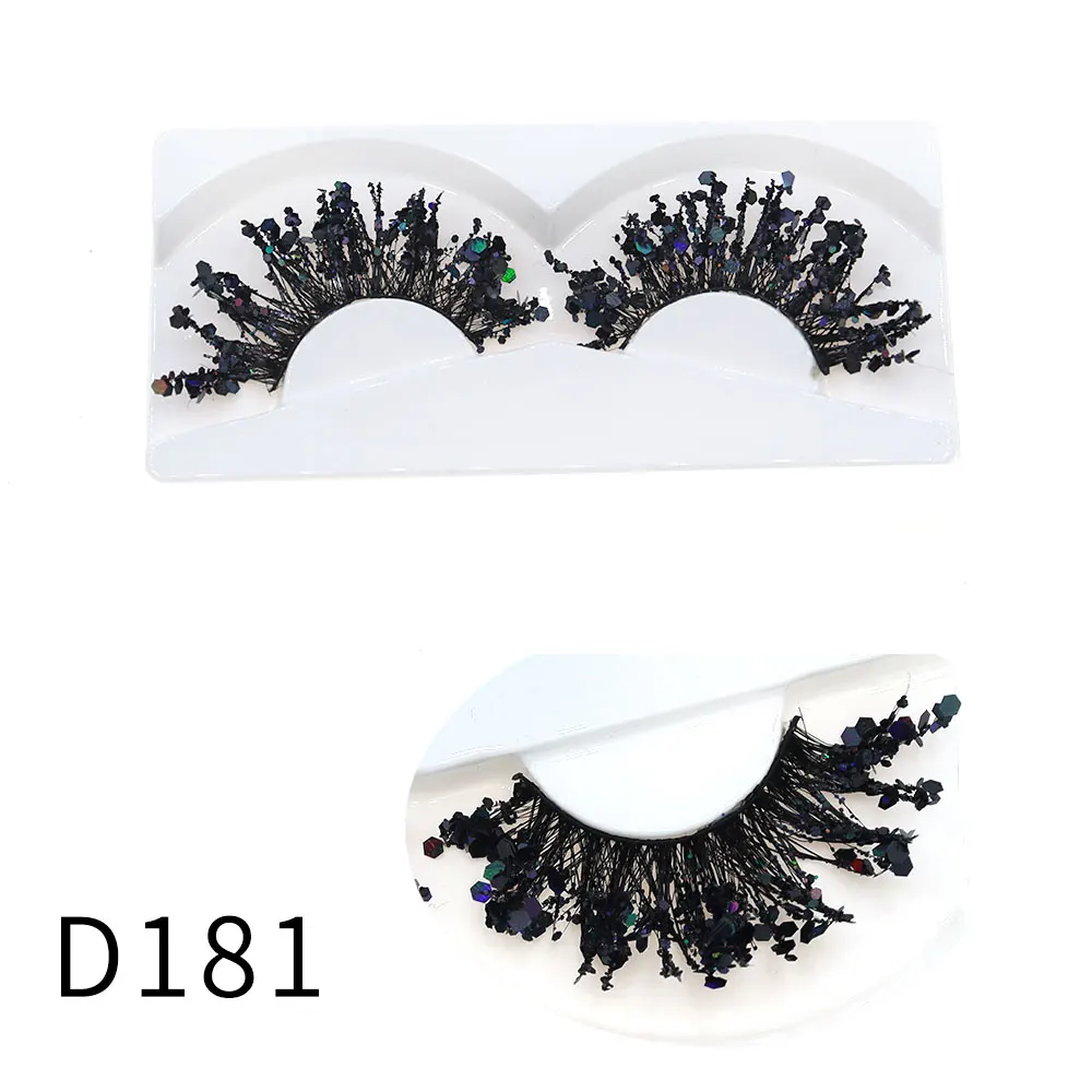 Halloween Style Dreamy Sequins Glitter False Eyelashes