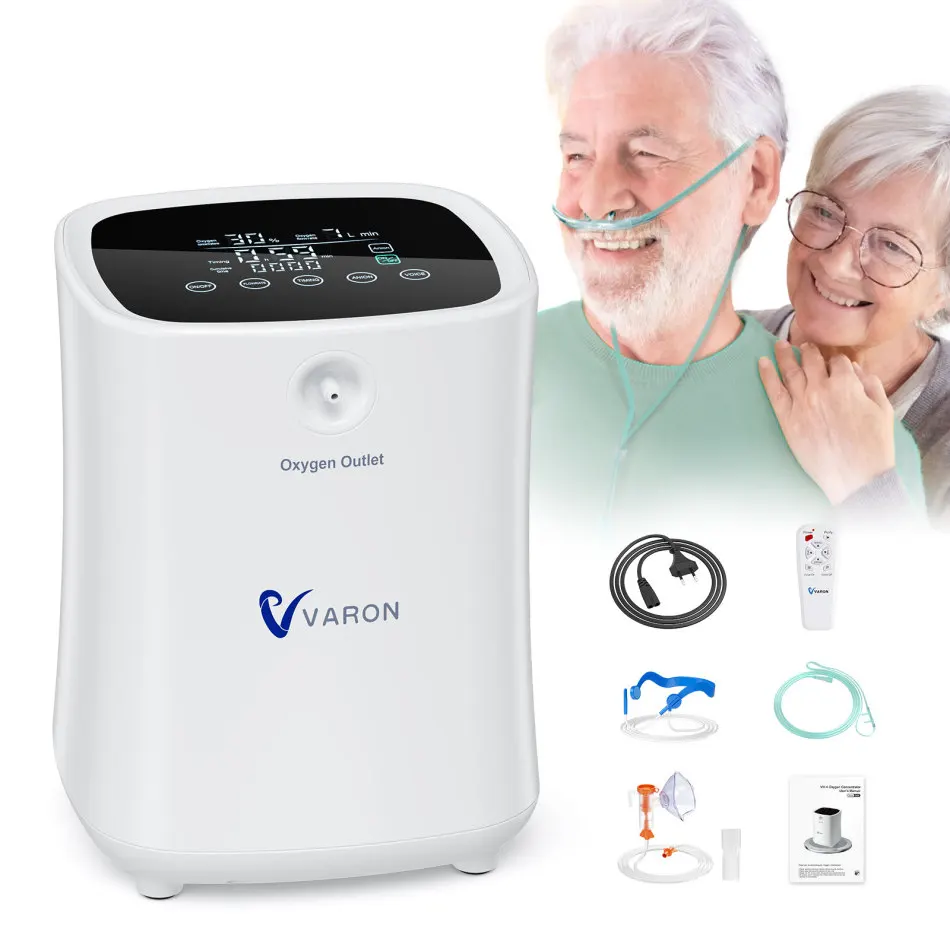 

Varon 1- 7L/min Flow Adjustable 3 in 1 Function Continuous Household Oxygen Concentrator Generator With Nebulizer Machine VH-4