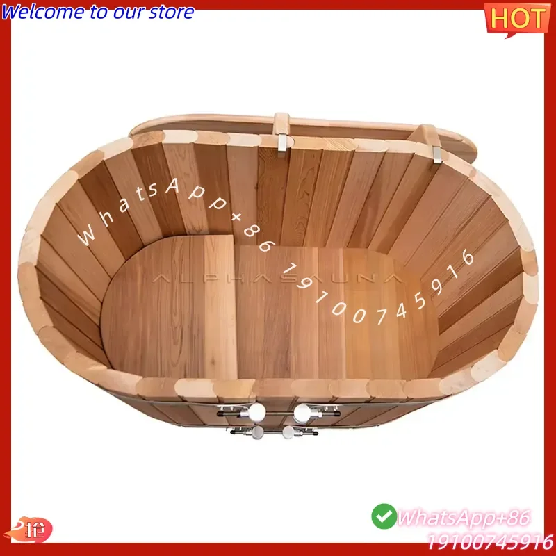 2026Hot Traditional Home Wooden Bath Bucket Portable Outdoor Hot Tub