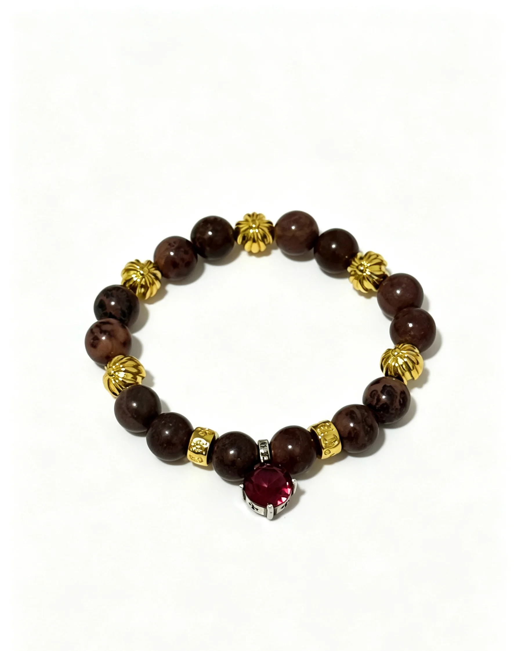 CH medieval charm bracelet s925 cross hand beads trendy niche men and women couples beaded jewelry