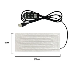 1x Cervical Pillow Switch Heating Pad USB Port Adjustable Smart Remote Control Sheet Mat Winter Portable Electric Heater Plate