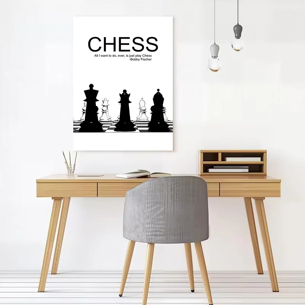 Chess Quote Poster Canvas Wall Art Personalized Print Modern Painting Perfect Gift for Bedroom Decorative Picture Decor Luxury