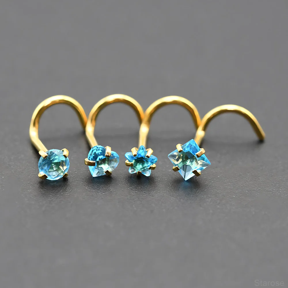 4 Stück-Packung 3 mm Kristall Zirkon Nasenstecker Labret Piercing Edelstahl Helix Monroe Piercing Conch Lip Schmuck 20G Twisted Pin – Detail 14