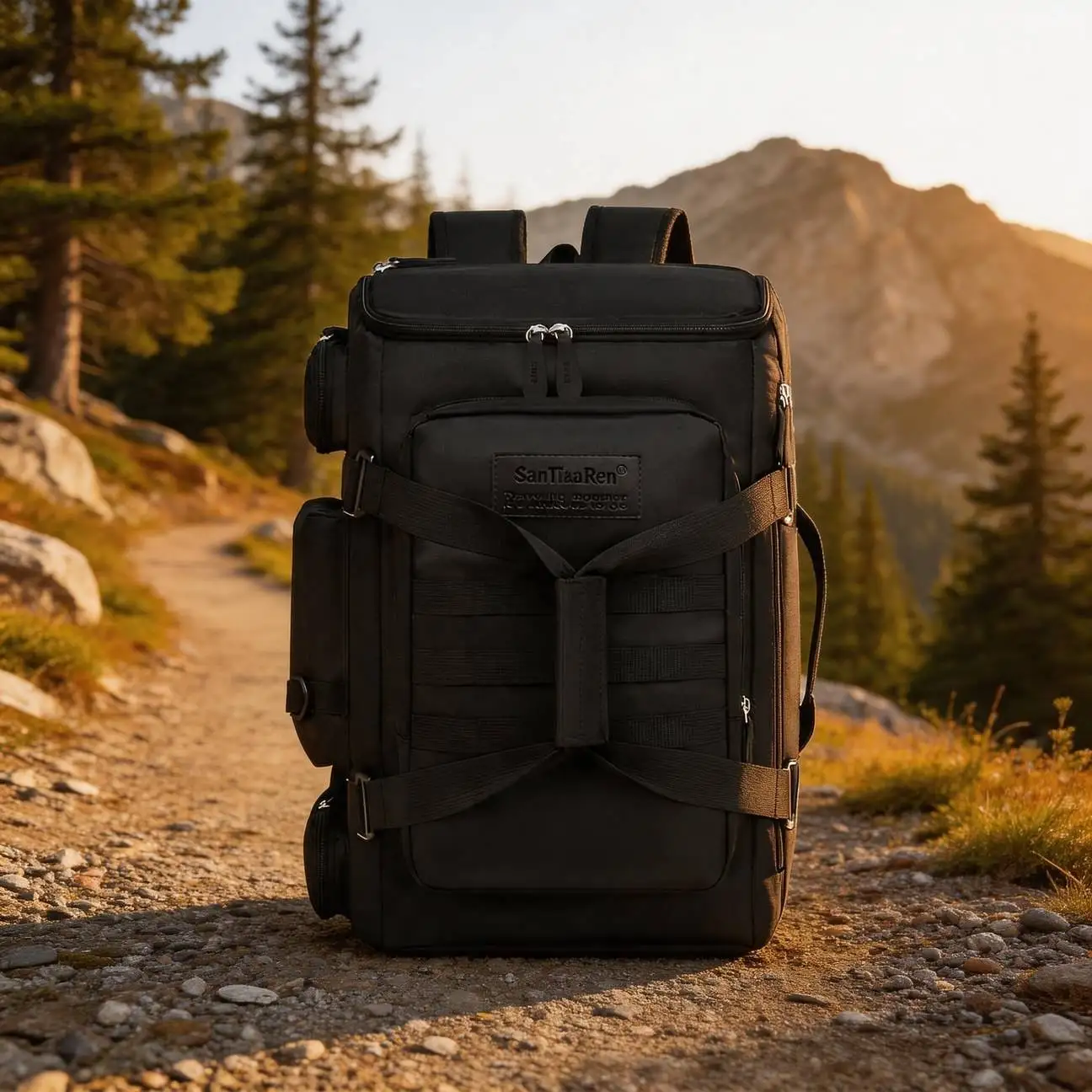 Classic Large Capacity Travel Backpack Wide Opening Multi Pocket Storage Smooth Zipper