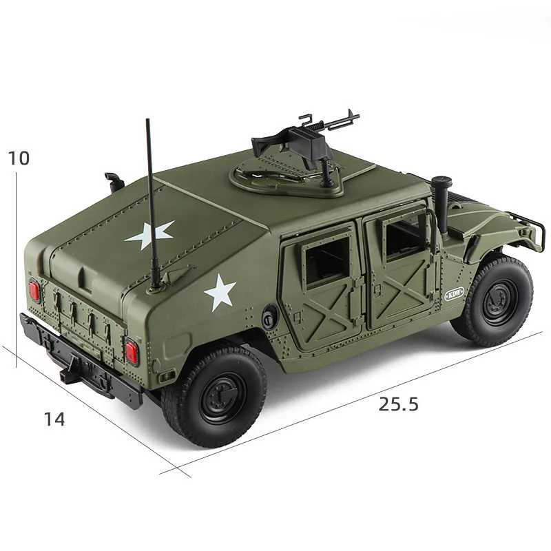 1:18 Alloy Diecast H1 Military Explosion Proof Car Model Simulation Metal Off-road Vehicles Armored Car Model Boys Gifts