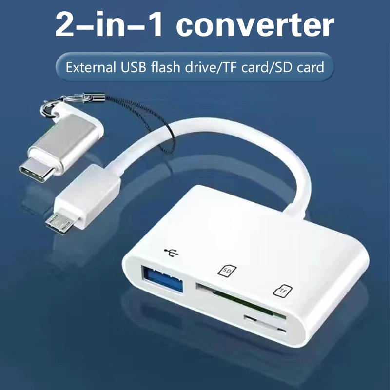 1Pcs Type C Card Reader SD TF Memory Card Reader USB C OTG Adapter High Speed Data Transmitter For Macbook Huawei Xiaomi