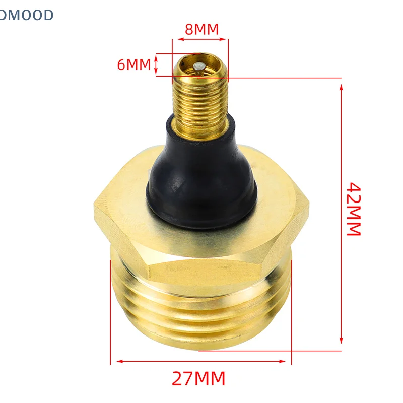

[M]Brass Blow Out Plug For RV Antifreeze Air Hose Compatible With Schrader Valve To Blow Out RV Water Lines Winterization Valve