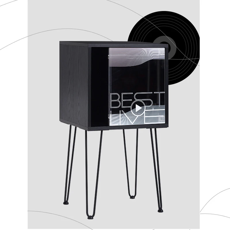 Vinyl record peripheral base speaker bookcase LP sofa side living room bedroom storage cabinet display cabinet