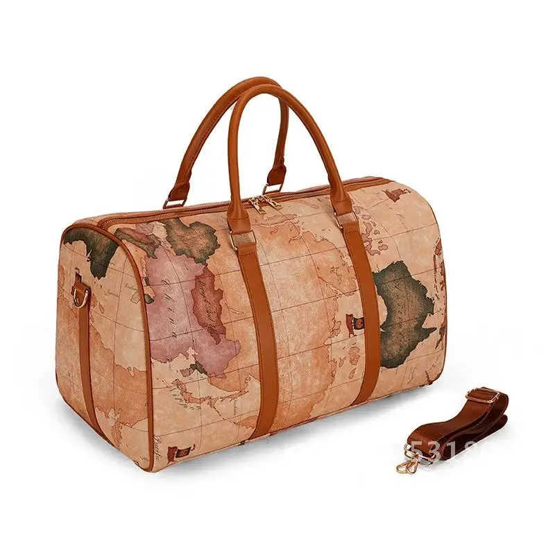 ダッフル PU レザー旅行ヴィンテージ女性スポーツジムフィットネスショルダー屋外荷物カジュアルソフトバッグビジネスハンドバッグ男