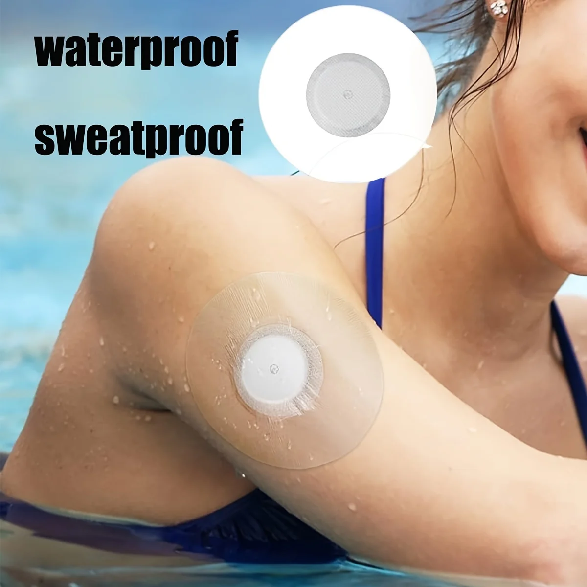 Freestyle Sensor Cover for Libre2, Waterproof Transparent Adhesive Patches, Hypoallergenic, Latex-Free, 14 Days Stay, 20/30 Pack