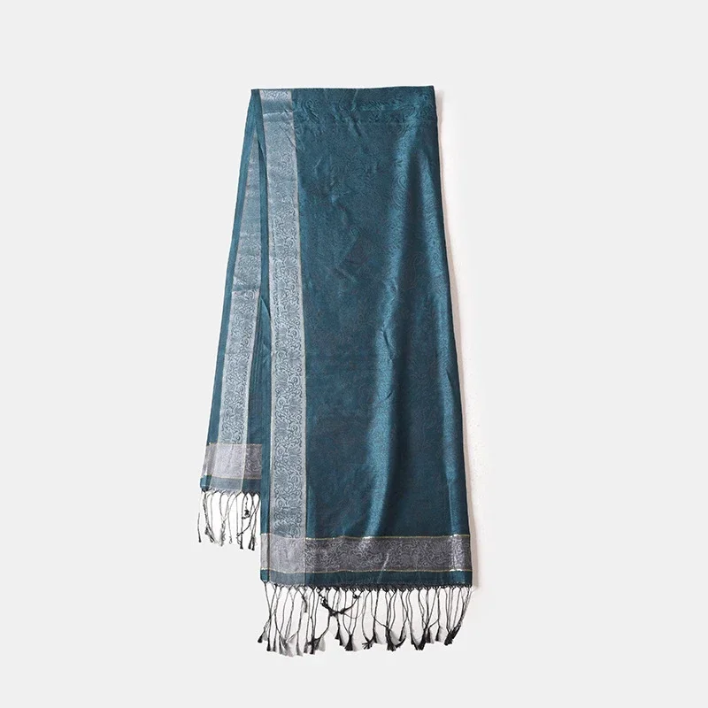 New Versatile Solid Color Tassel Large Square Towel Thin Summer Sunscreen Scarf Shawl Women's Headscarf