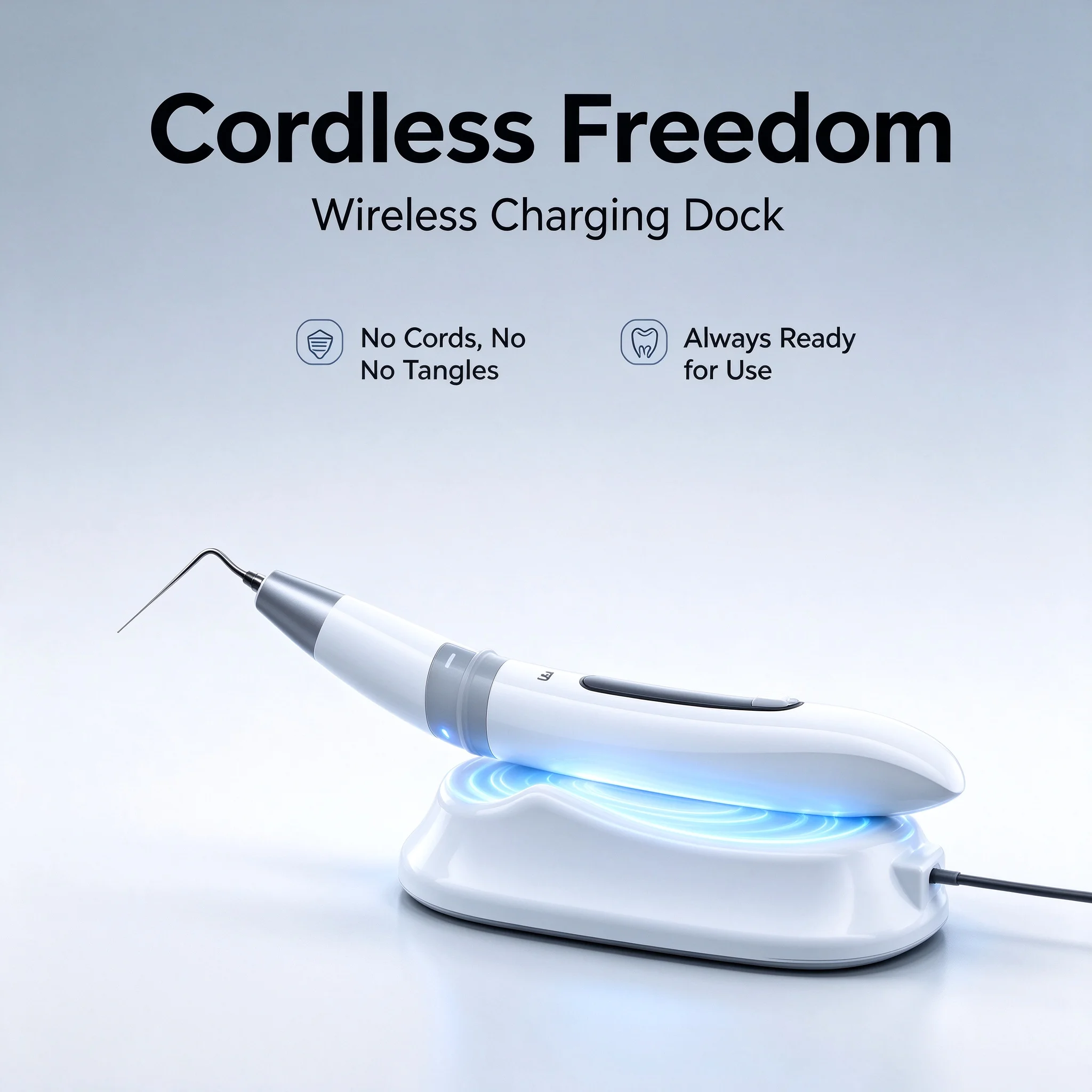 Root Canal Irrigation Device with Wireless Charging Dock Cord-Free Endodontic Handpiece for Dental Clinics