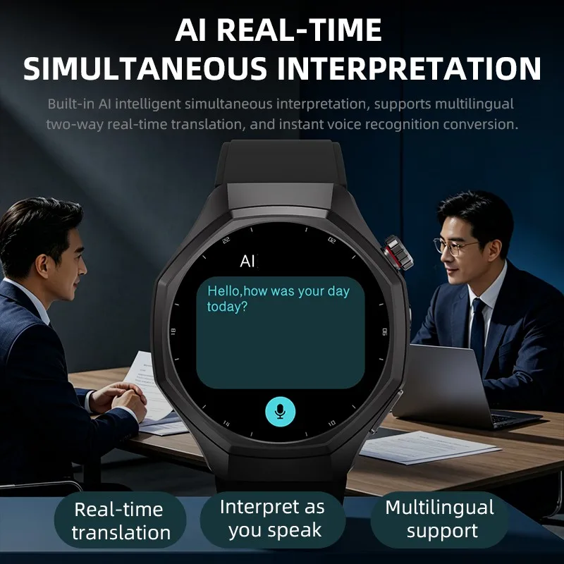 AI Voice Assistant BT Call Smart Watch NFC Stress Sleep Monitoring Health Trackr Smartwatch Men Women Short Video Control Sports