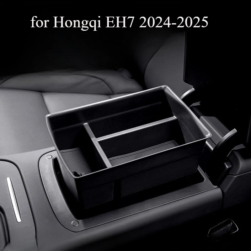 

Custom Fit 2-Tier Center Console Organizer for Hongqi EH7 2024-2025 - Armrest Storage Box with Anti-Slip Mat