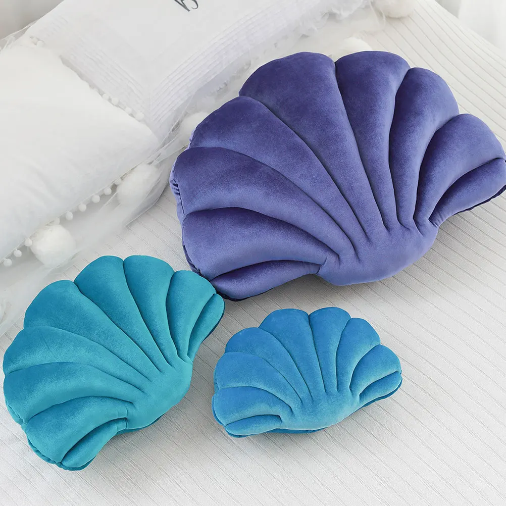 

1pc Shell Pillow Throw Pillows Back Cushion Decorative Hug Comfortable Stretchy Shell Design Sofa Bed Home Decor Gift For