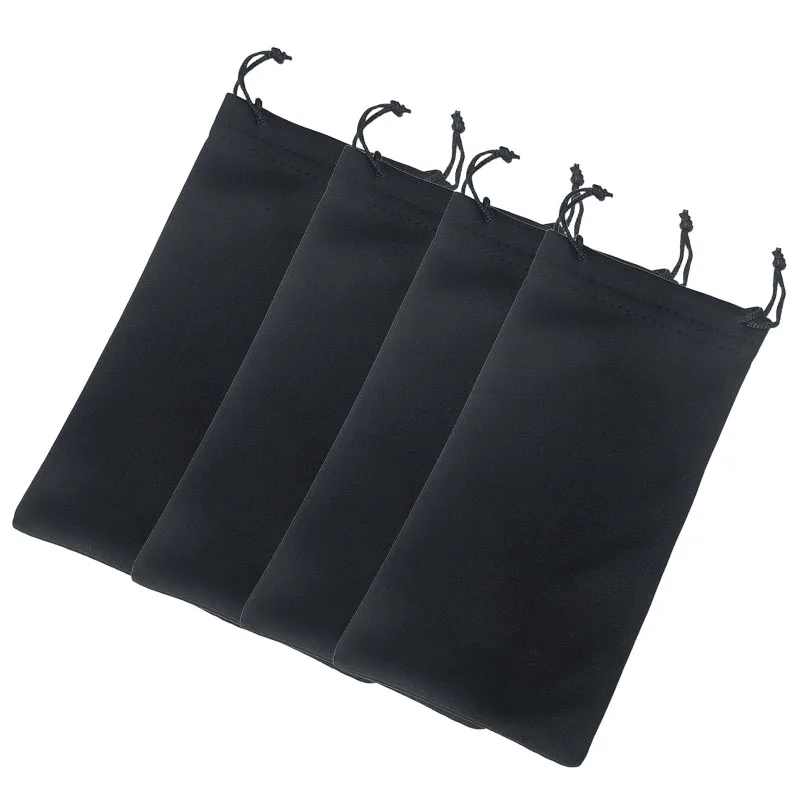 

10 Pcs Soft Black Sunglasses Bag Drawstring Microfiber Dust Proof Pouch Pocket Glasses Carry Bag Portable Eyewear Container case