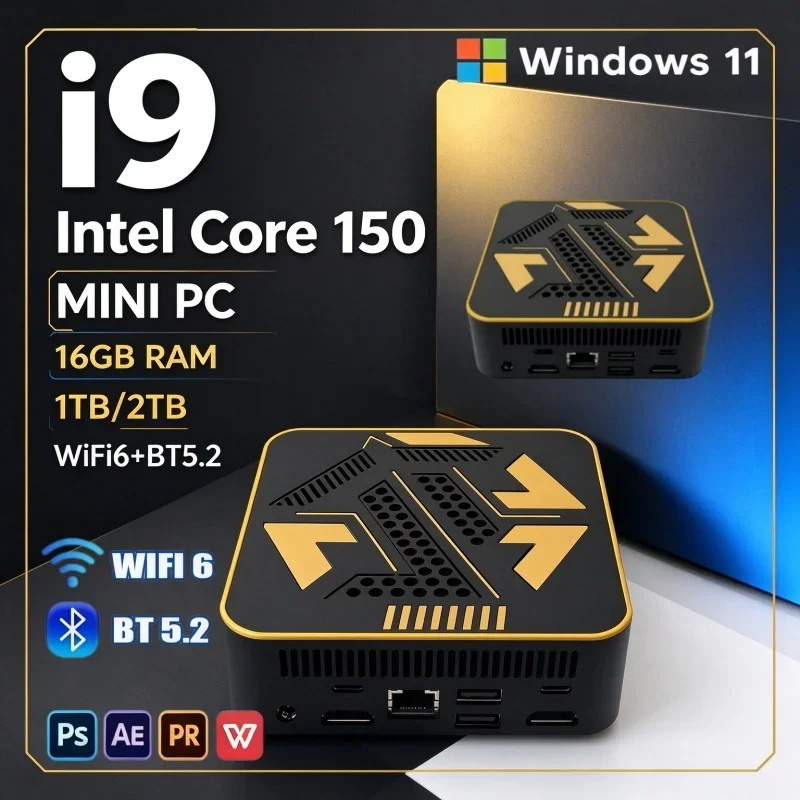 Business Use Core N150 721 Mini PC Black Gold Appearance Genuine Original 2026 New Home Office Light Play Computer