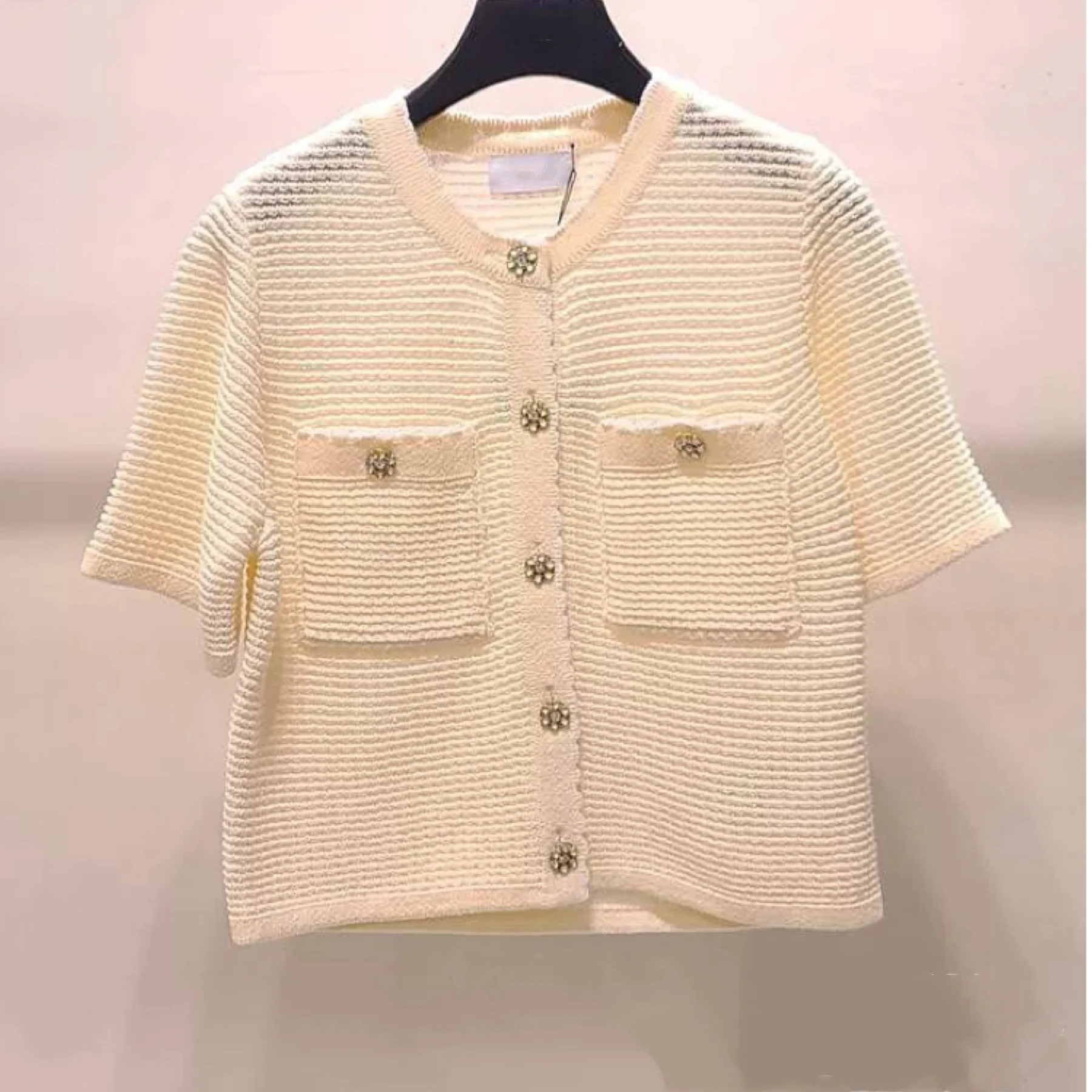 

Ele round Ne Button up iny Tead ort Sve Вязаный открытый кардиган в Корейском стиле для похудения Универсальный осенне-летний вязаный...