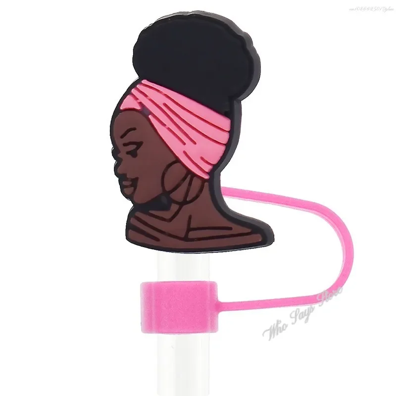 Straw Cover Cap 10MM Drink Straw Plug Reusable Splash Proof Drinking Fit Cup Straw Cap Charms Pendant