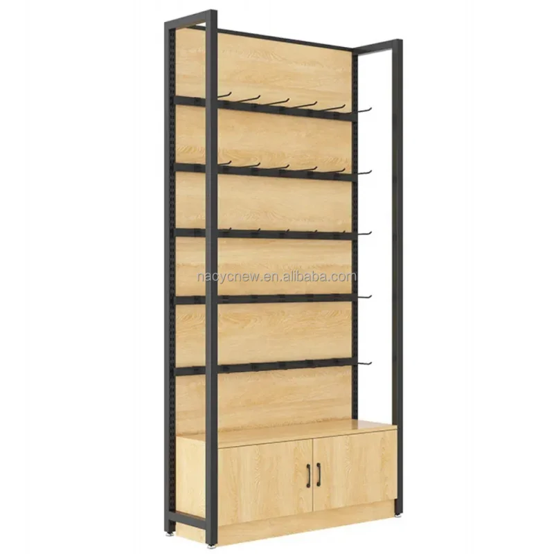custom.Shelf Solution Design Custom Wooden Display Racks with Best Price and Design Retail Store and Supermarket Shelves