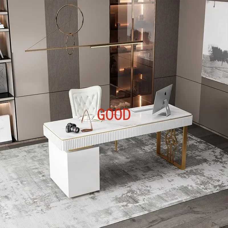 

Luxury Executive Computer Desk Reception Modern Manicure Office Study Table Gaming Nail Escrivaninha Media Console Furniture