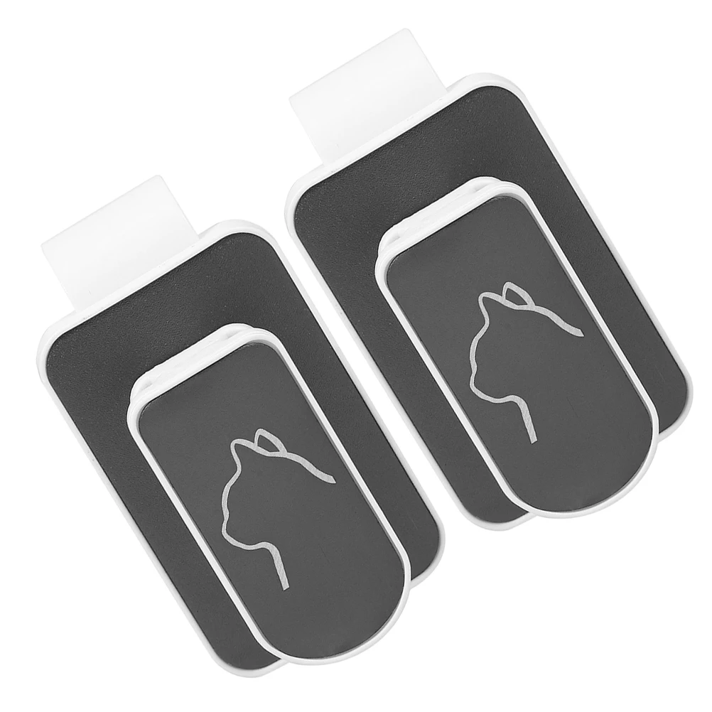 

2pcs Glasses Clips for Car Visor Sunglasses Holder ABS Material Universal Travel Eyeglass Organizer Gray White