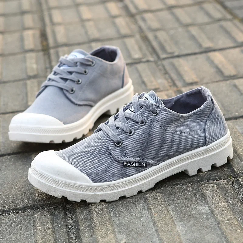 Casual Simple Men Shoe Spring Canvas Shoes Low-top Student Men Shoe Trend Breathable Sports Hiking Shoe Chaussure Homme 2024