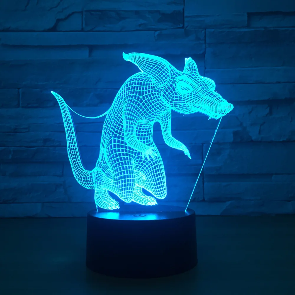 New Fox 3d Stereo Light Control Intelligent Induction Night Light 0-5w Aa Plastic Led  Holiday Led Night Lights