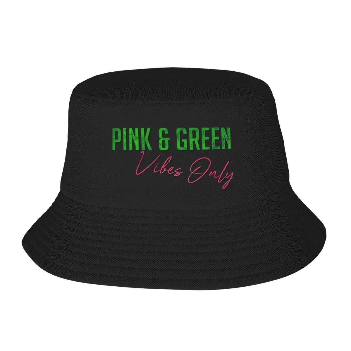 Pink and Green aka Vibes Only Bucket Hat Christmas Hat western Hat Trucker Hip Hop Women Men's