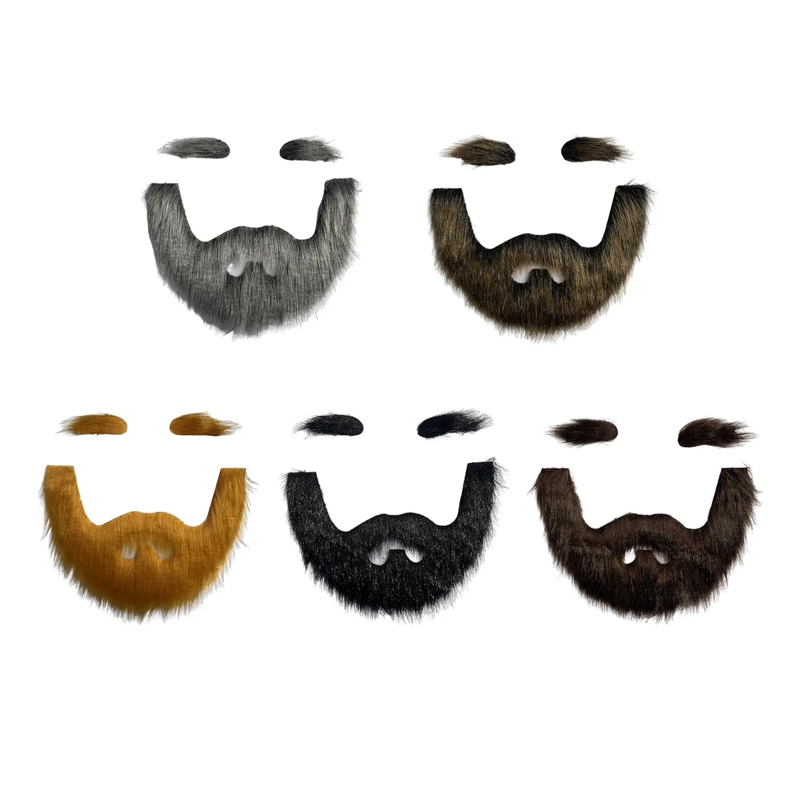 False Eyebrow and Beard Set Costume Mustache for Halloween Masquerade Easter