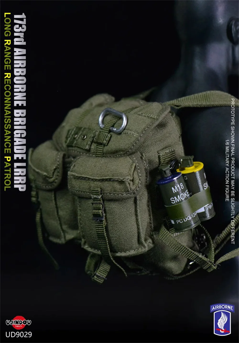 

1/6 UJINDOU UD9029 US. Army LRRP in Vietnam Mini Toys Model Backpack Bags Water Bottle Belt Accessories For 12" Action Figure