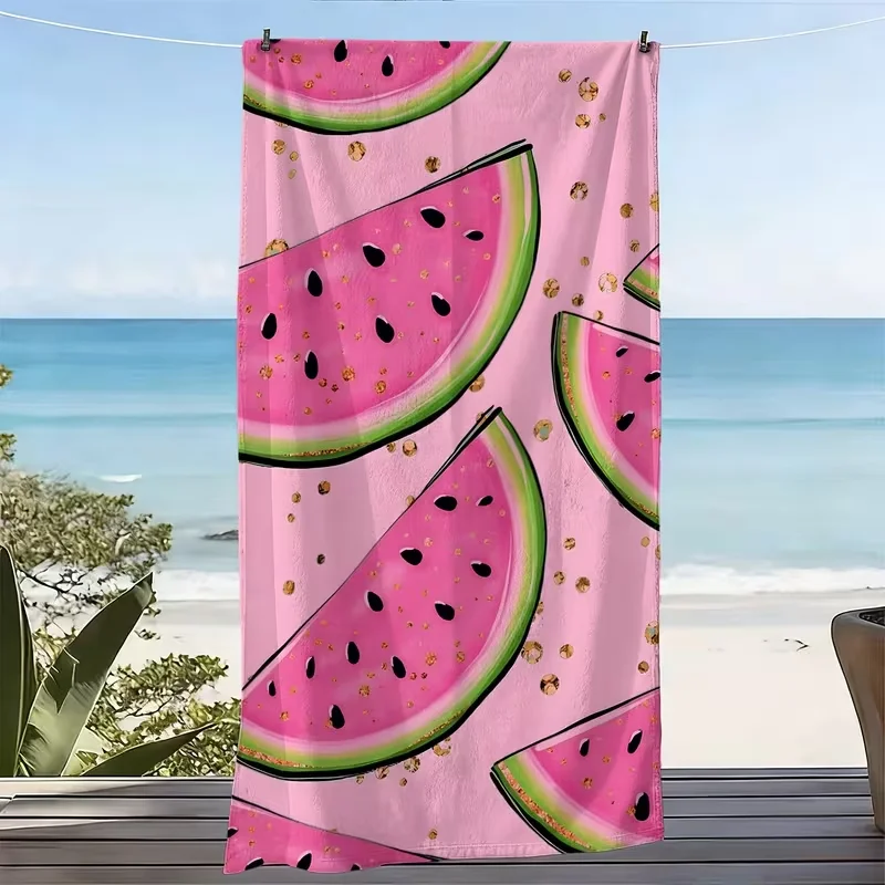 Cartoon Banana Polka Dot Beach Towel Pop Fruit Print Quick Dry Sand Free Absorbent Towel Summer Beach Travel Blanket