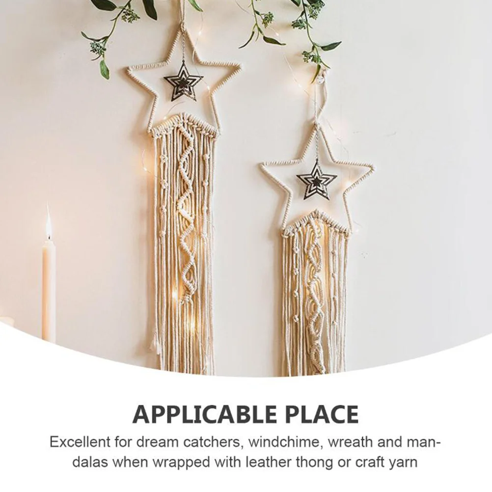 

9Pcs Dream Catcher Hoop Set Smooth Iron Craft Rings for DIY Dream Catchers Garden Decor Wedding Wreaths Star Moon Design