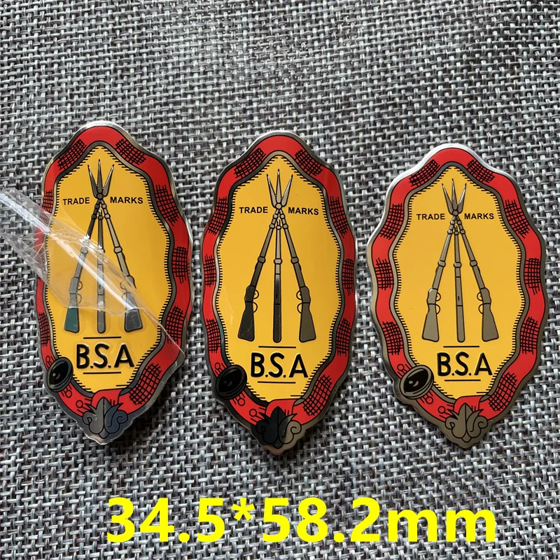 2 Pieces BSA Bike Head Badge Aluminum Decals Stickers For MTB BMX Folding Bicycle Front Frame Cycling Accessories emblem