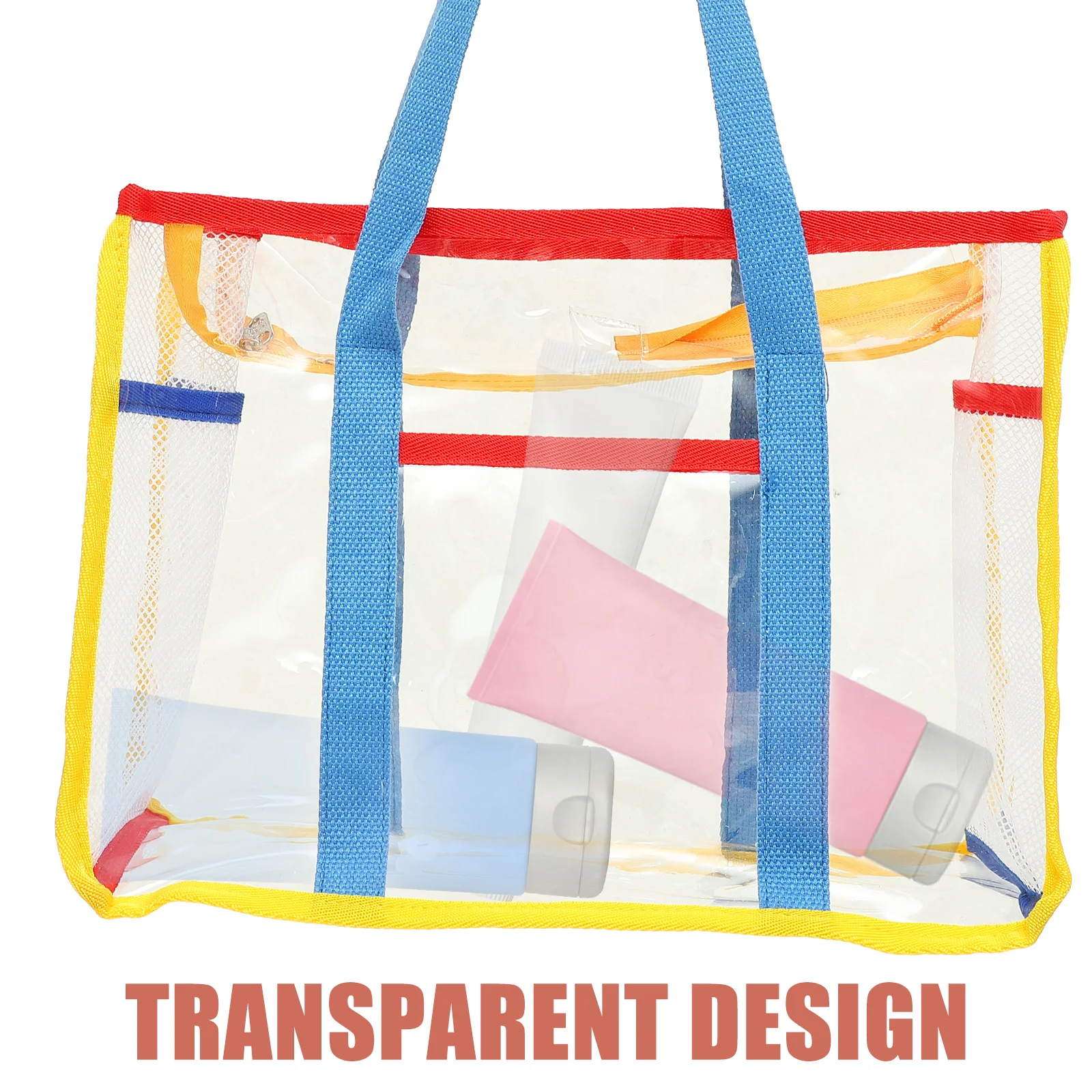 حقيبة كتف مفردة للشاطئ خفيفة الوزن ومتينة لتنظيم أدوات السفر وحقيبة شاطئ شبكية كبيرة مفتوحة للنساء