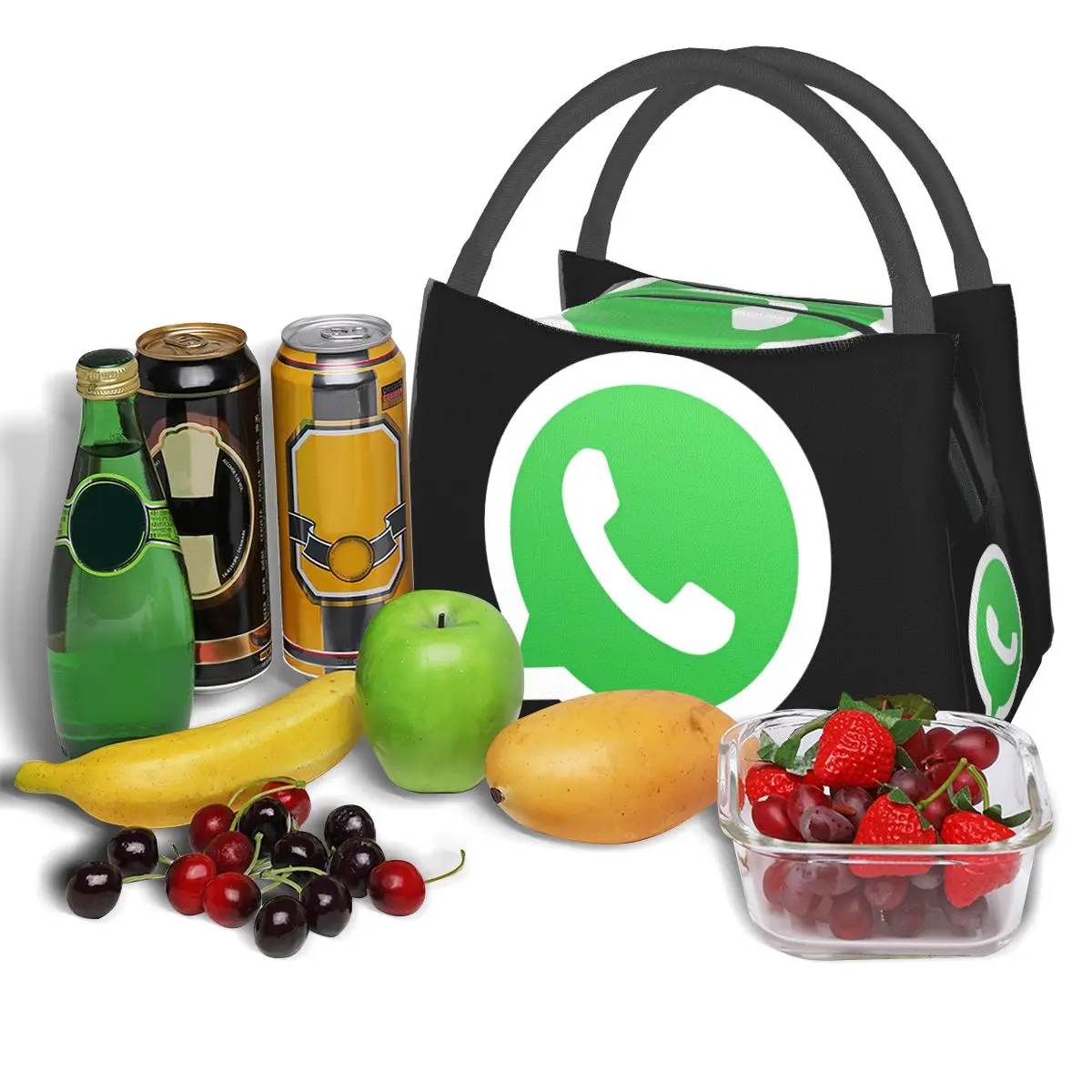 WhatsApp Logo Portable insulation bag for Cooler Food Office Pinic Container