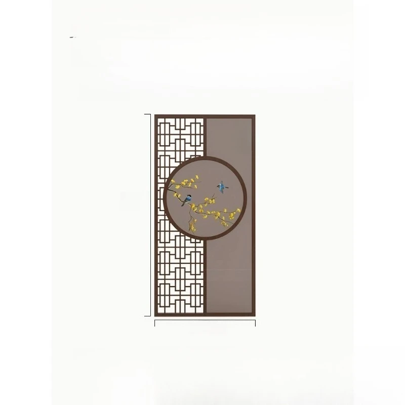 

Screen partition entrance new Chinese solid wood