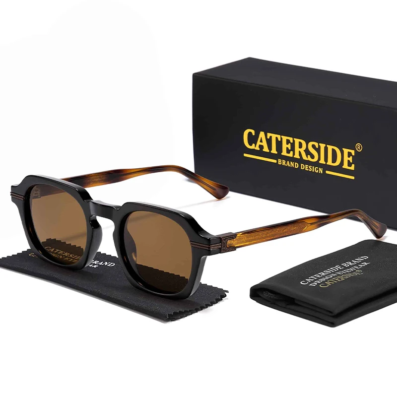 CATERSIDE Vintage Punk Herren-Sonnenbrille, Markendesign, Sonnenbrille mit kleinem Rahmen, Party, Reisen, modische Brille, Geschenk, ideale Wahl – Detail 7