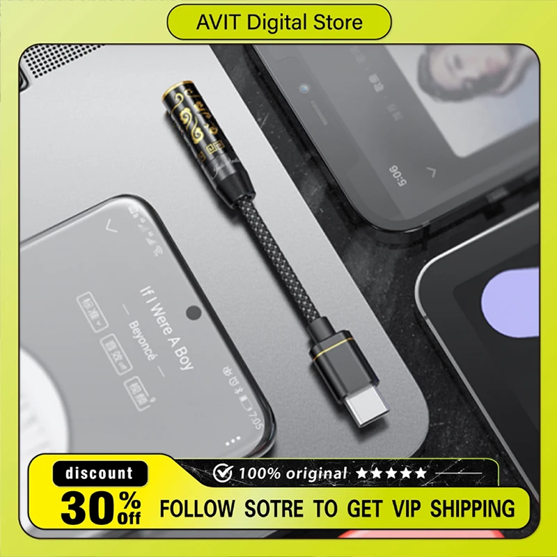 

Fiio Jiezi Decoding and Headphone Power Amplifier Metal DSP Chip 3.5mm/4.4mm Interface DSD256 PCM384kHz Portable Decode Adapter