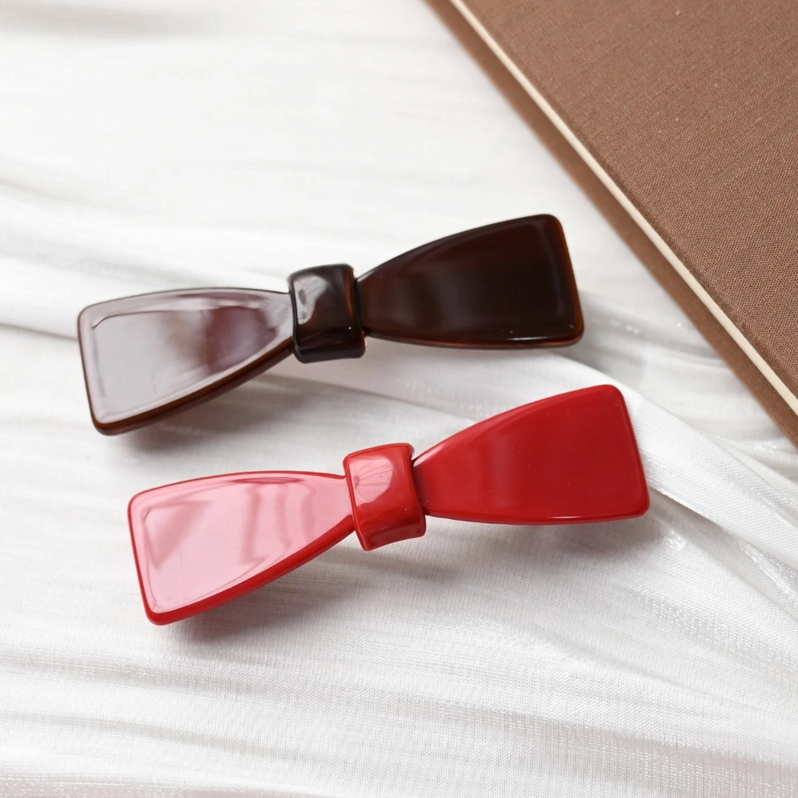 

Red Bow Hair Clips for Girls and Women Small Hairpins Cute French Clips Headwear