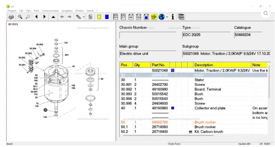 2024.12 JETI ForkLift (ET) v4.37 كتالوج قطع الغيار 538 لـ JETI (Jungheinrich) + رقعة Expire