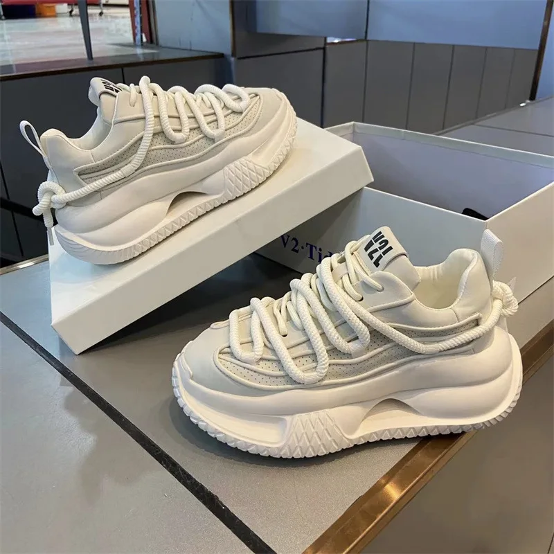

Luxury Brand Men's Shoes Fashion Thick Soled Sneakers Height Increased Platform Shoes Trendy Men Casual Shoes Zapatillas Hombre