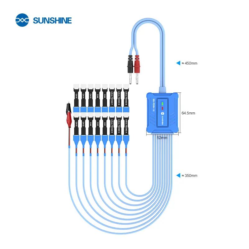 SUNSHINE SS-905H SE for Android Phone Series Power Supply Cable Built-in Identification Resistor for Android Repair Power Cable