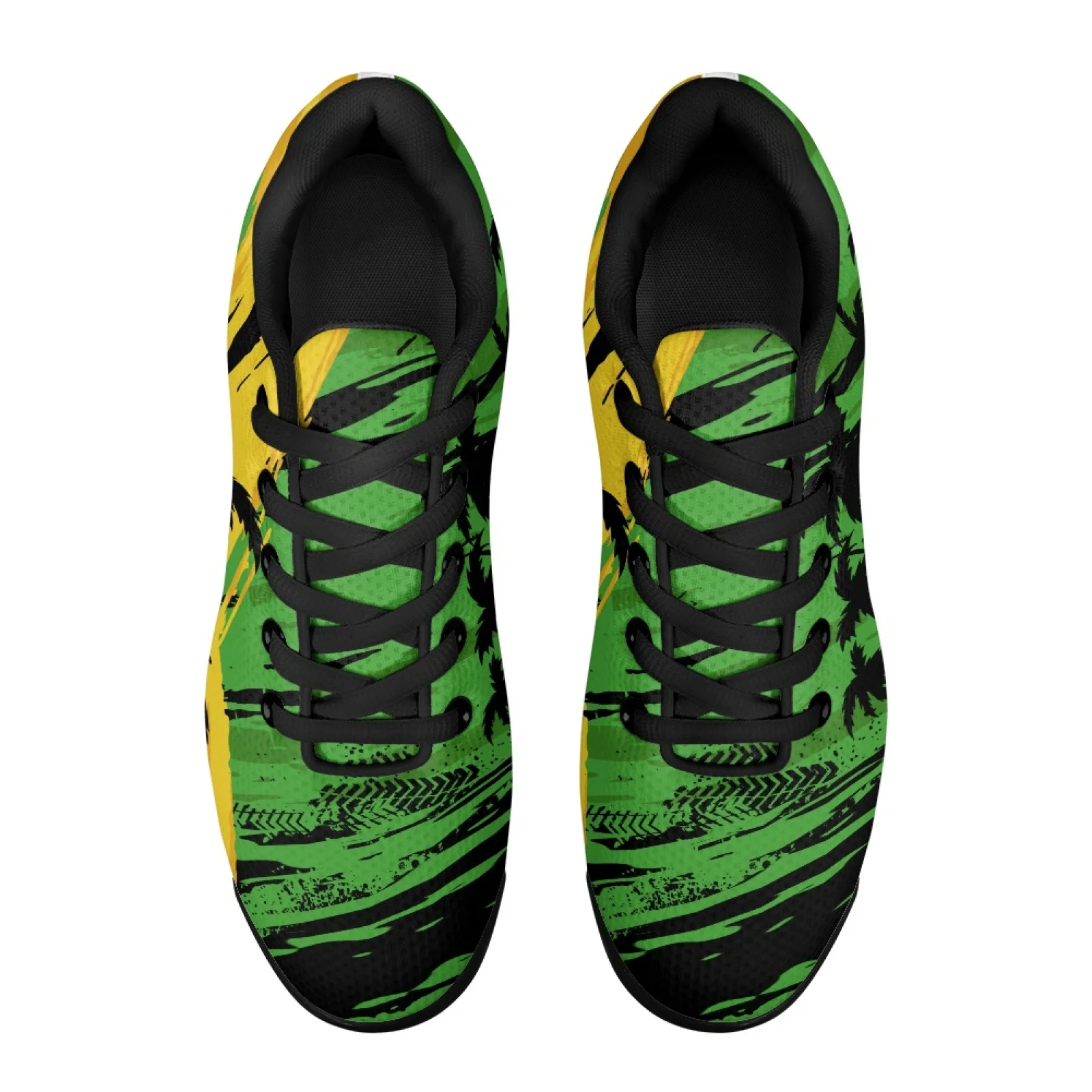 PENSTROLL Fashion Air Cushion Sneakers Modern Tennis Shoes for Walking Men Palm Tree Print