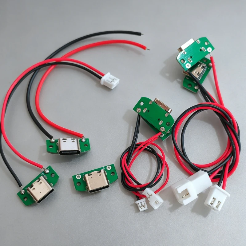 Cltgxdd 1 Stück USB-Typ-C-Buchsenadapterplatine 16P, nur zum Laden von 5V 3A, mit PH1.25/2.0/2.54mm Anschlusskabel für DIY-Lademodul – Detail 16