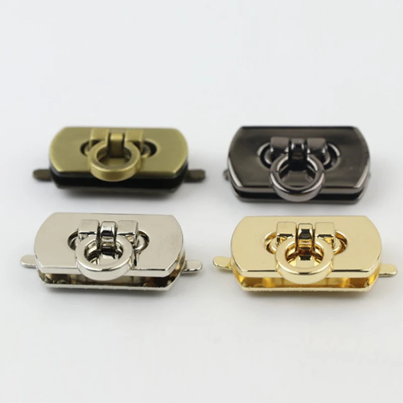 Metal Rectangle Turn Lock Twist Clasp for Leather Craft Women Handbag Shoulder Bag Purse DIY Hardware Wallet Accessaries