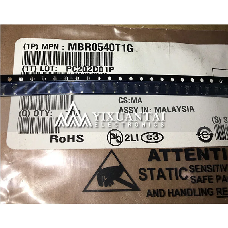 STOCK 100pcs/LOT    MBR0540T1G   MBR0540  B4   SOD123 Original