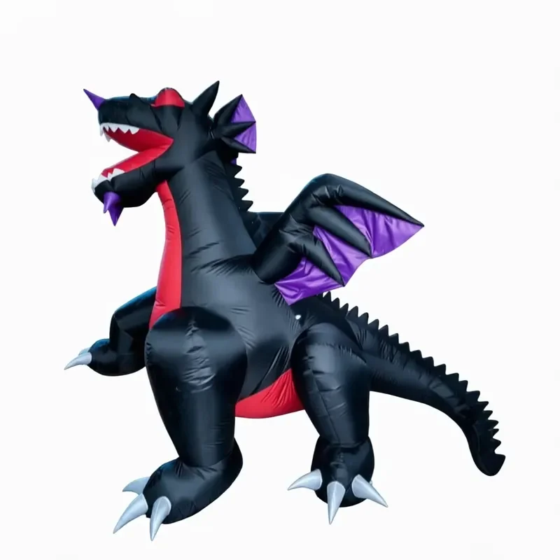 Halloween Inflatable Dinosaur Pumpkin Air Model LED Lighting Polyester Fiber China Outdoor Decoration Garden Party New